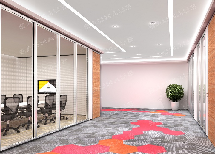 Stainless steel single glass partition